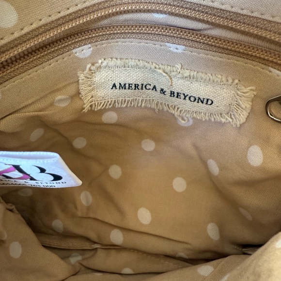 America & Beyond Monogram Pouch Beaded “S” Tufted Embroidery Clutch Wristlet